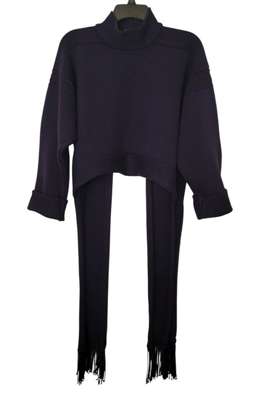 Jean Paul Gaultier Women Sweater with Attached Scarf Size 42
